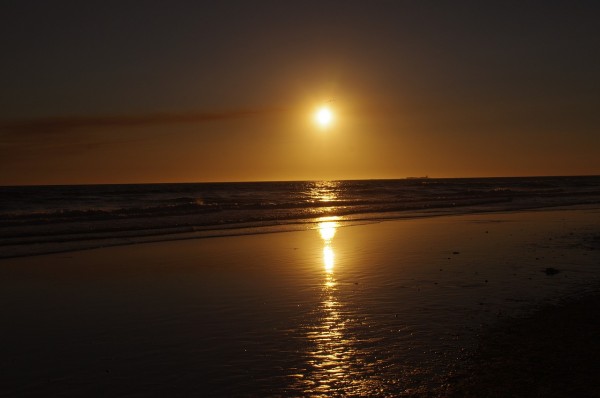 summer sunset over ocean