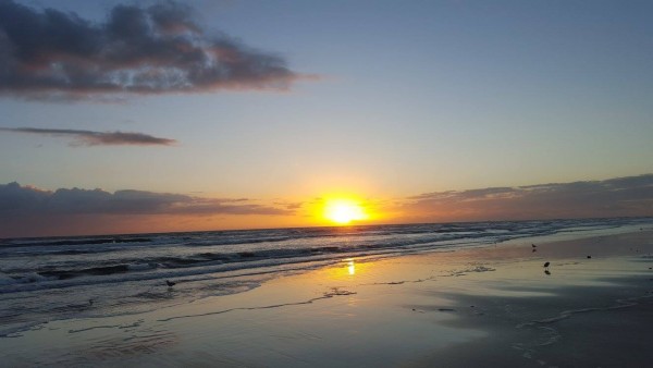 sunset over beach